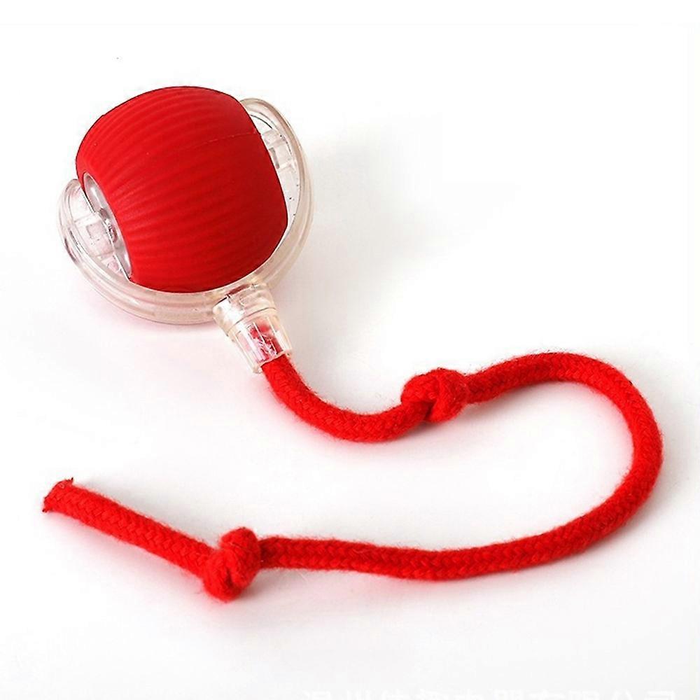 Interactive Cat Toys Self-Entertaining Automatic Rolling Ball with Rope Pet Chew Toy