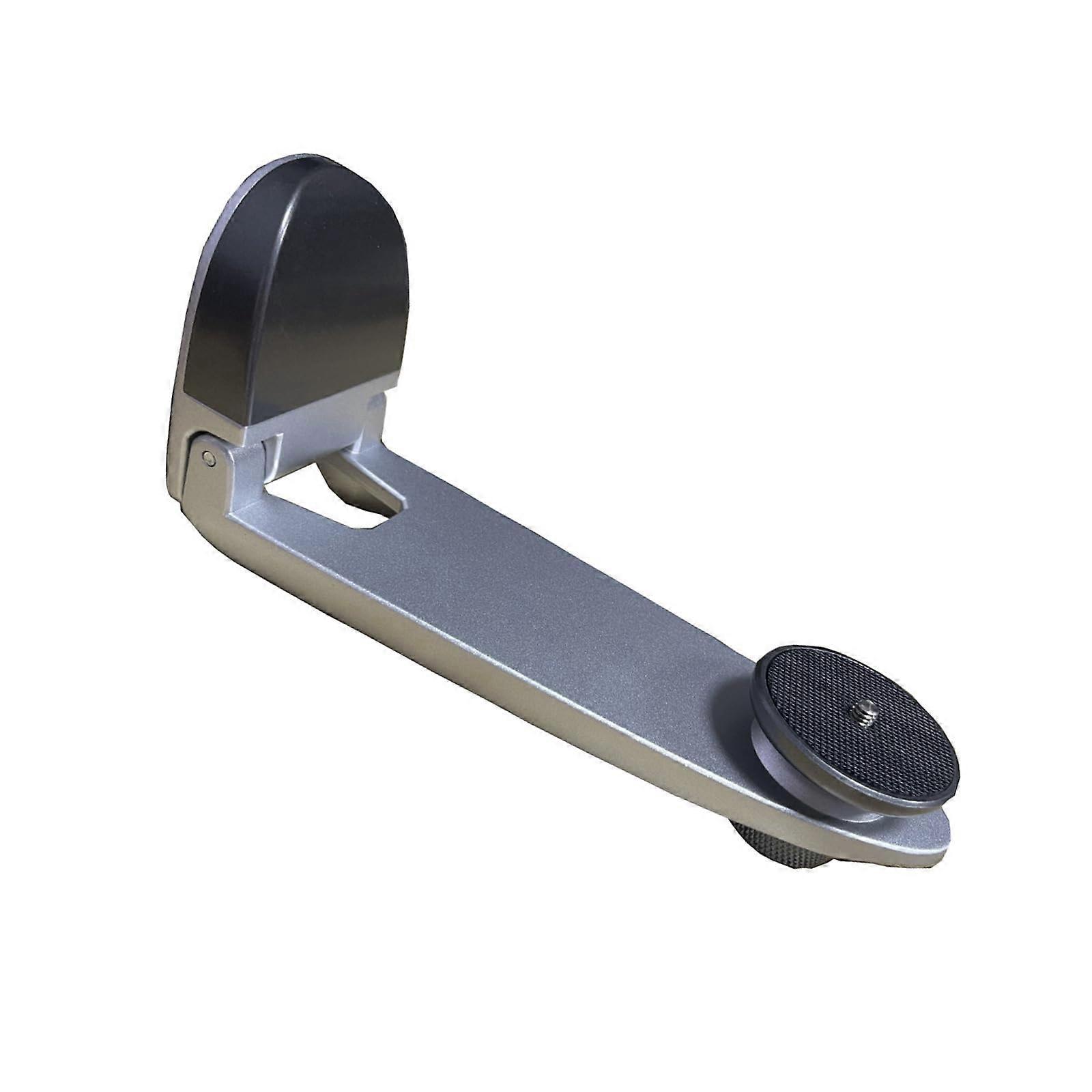 Aluminum Alloy Projector Wall Mount Bracket Holder Storage Rack, Adjustable Folding Arm, 360Degree Rotation, Silver Gray