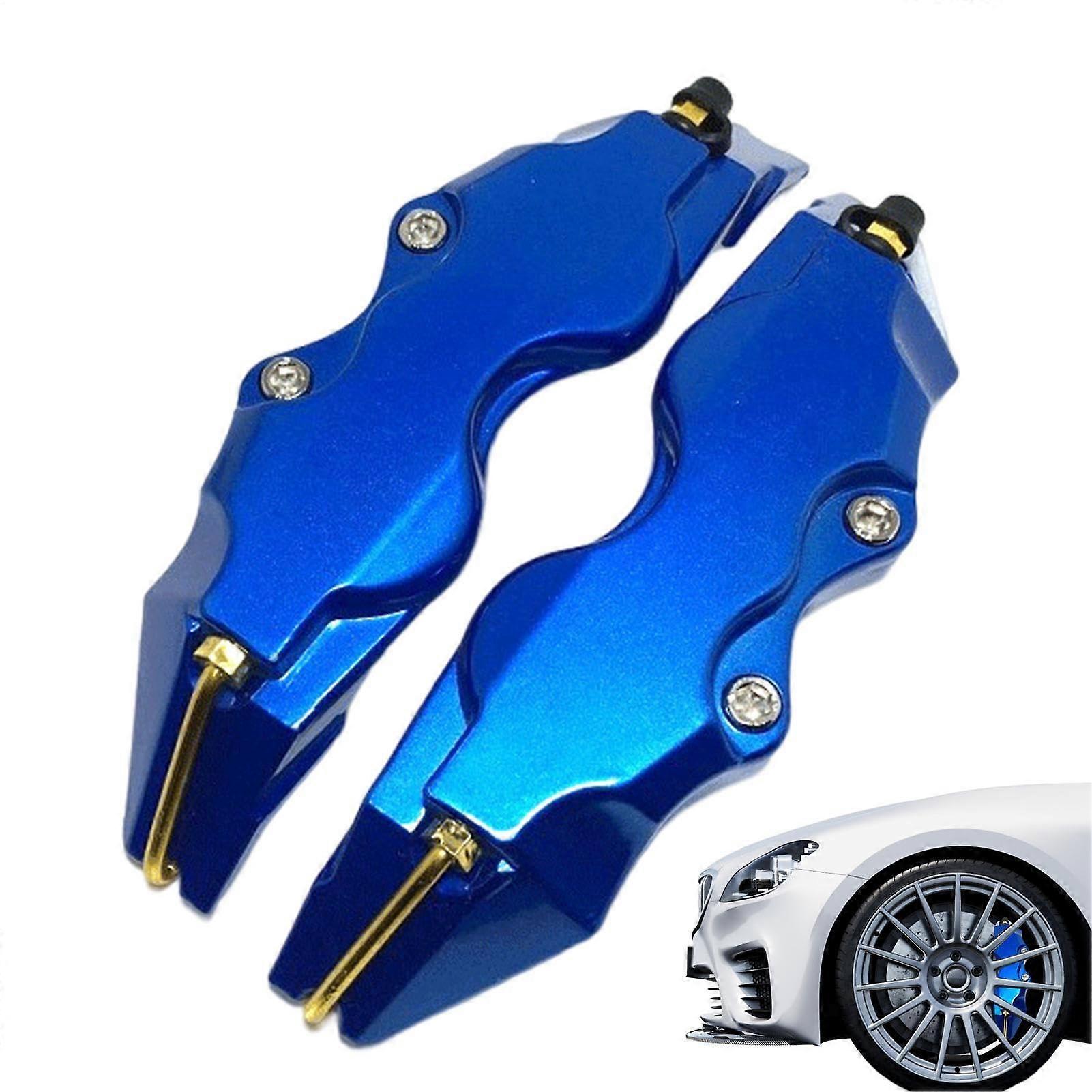 Universal Car Brake Caliper Covers Set, ABS Decorative Dust and Rust Guard, Easy Install, Blue
