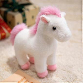 Cute Simulation Foal Doll Plush Toy Little White Horse Zodiac Horse Doll Children Accompany Soothing Doll