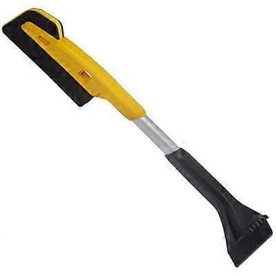 Multifunctional Car Snow Brush with Ice Scraper Blade, Ergonomic Long Handle, SUN Yellow