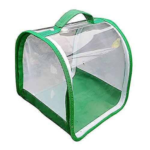 Butterfly Habitat Cage with Mesh, Collapsible Insect Terrarium, Viewing Window, 8x8x8 Inch