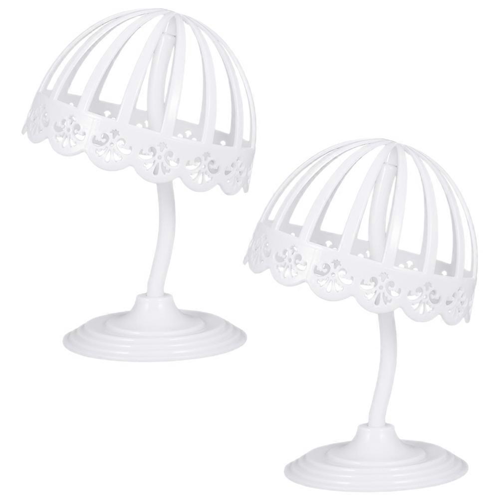 Hat Display Tool for Kids Caps 6Pcs Plastic Storage Stand White