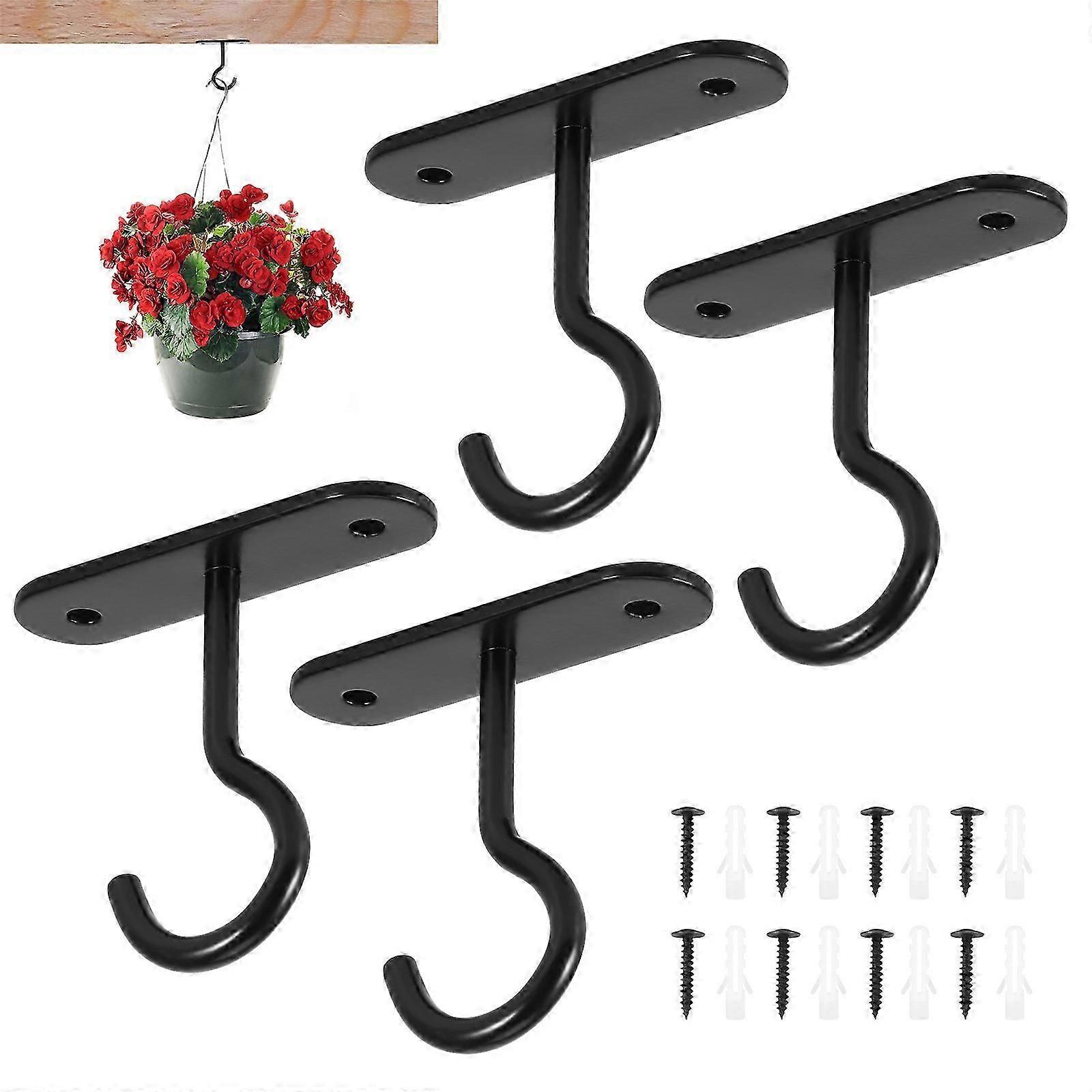 Hanging Plant Hooks 4pcs Black