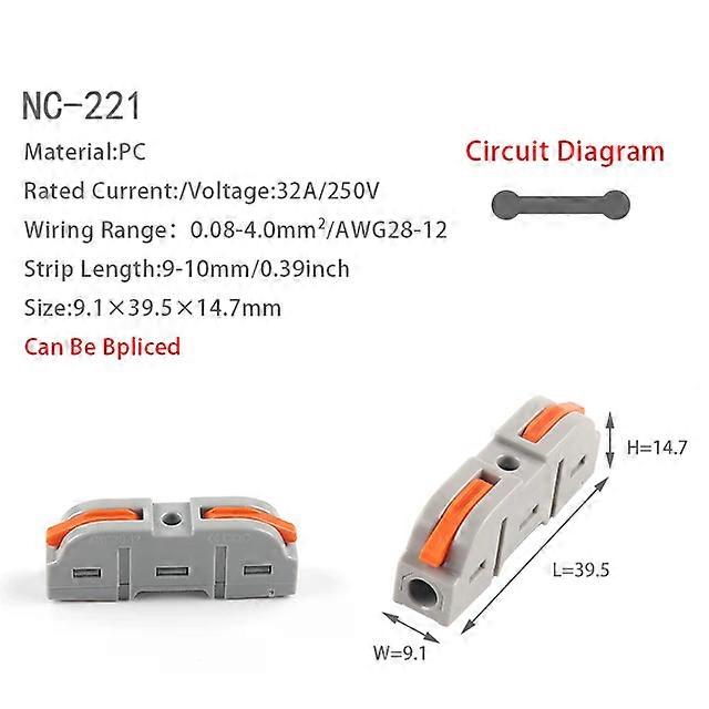 1in multiple out Quick Wiring Connector Universal Splitter wiring cable Push-in Can Combined Butt Home Terminal Block