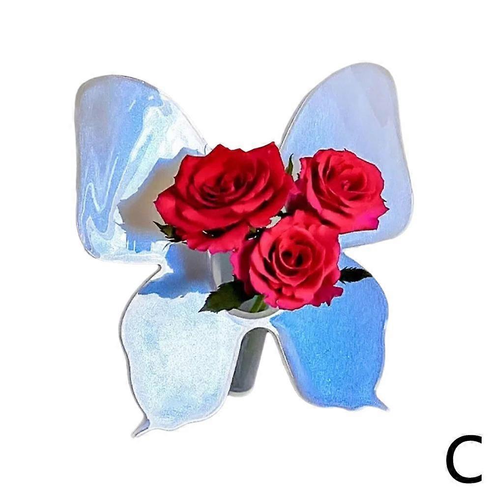 Vase �� fleurs papillon cr��atif, Pot de fleurs, d��coration de bureau, Arrangement de fleurs, Vases floraux d��coratifs, d��cor esth��tique de sa