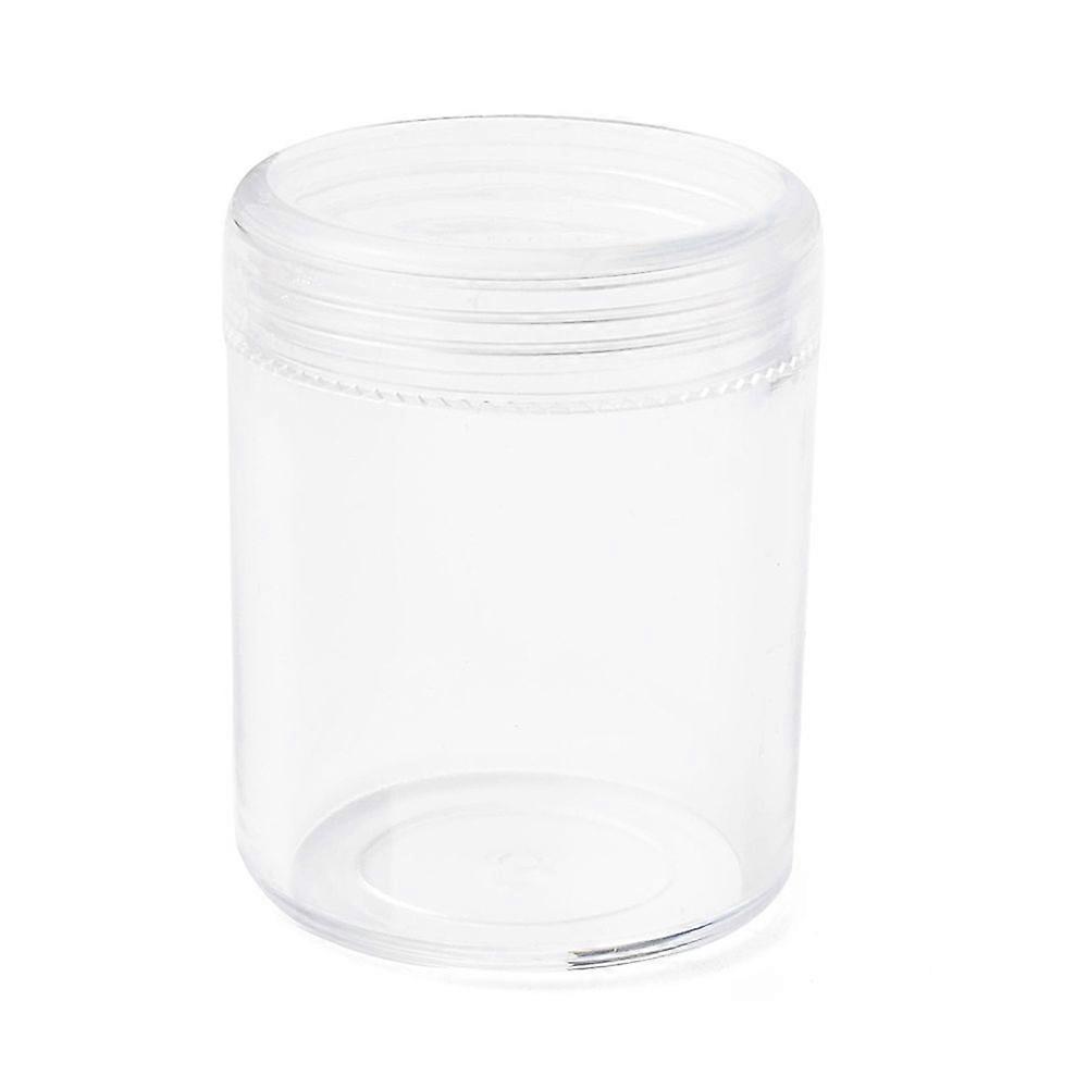 Round Plastic Bead Containers with Screw Top Cap Clear 3.9x5cm Capacity: 20ml(0.67fl. oz)