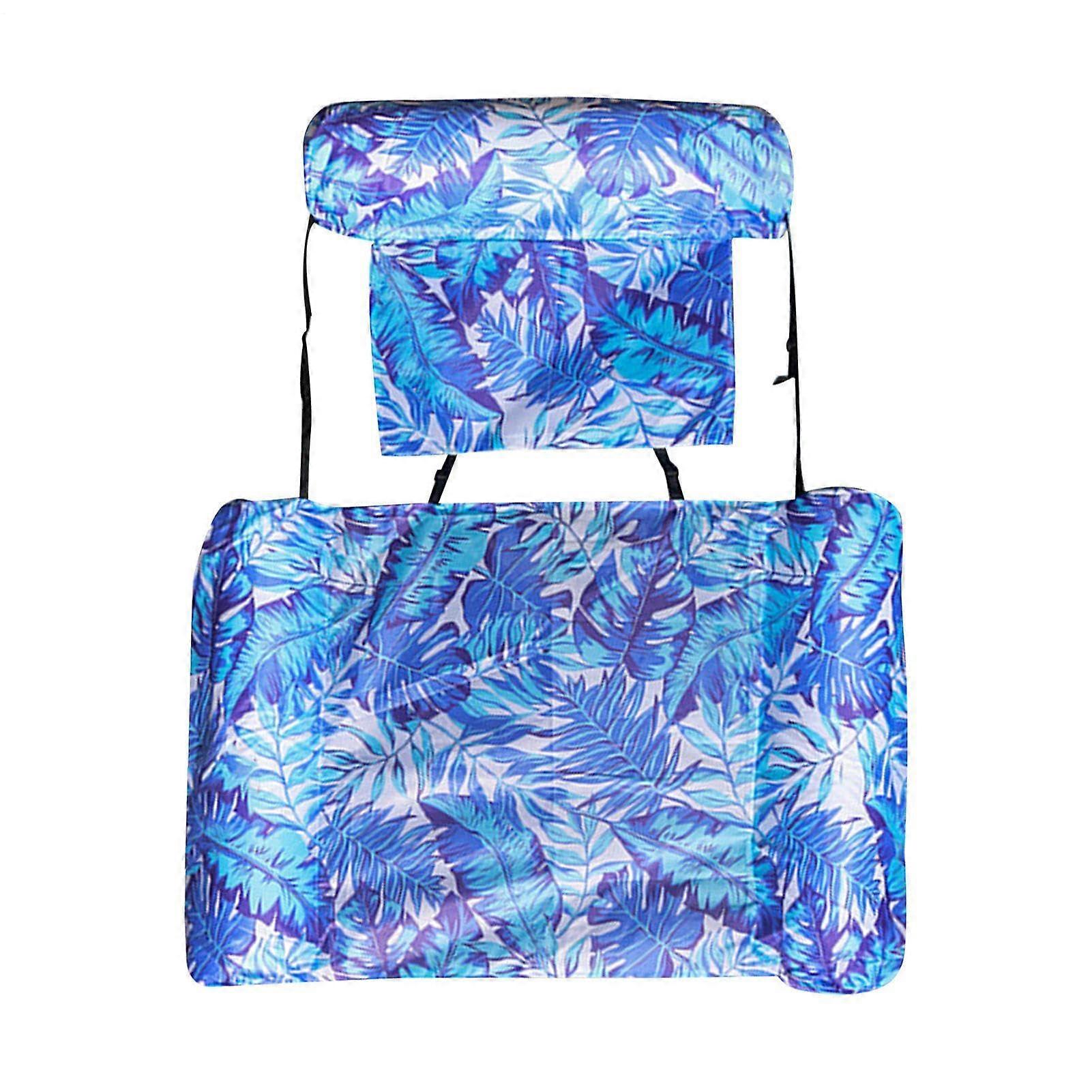 Pool Float Inflatable Hammock 4in1 with Headrest for Lake Beach Boating, Foldable with Carry Bag