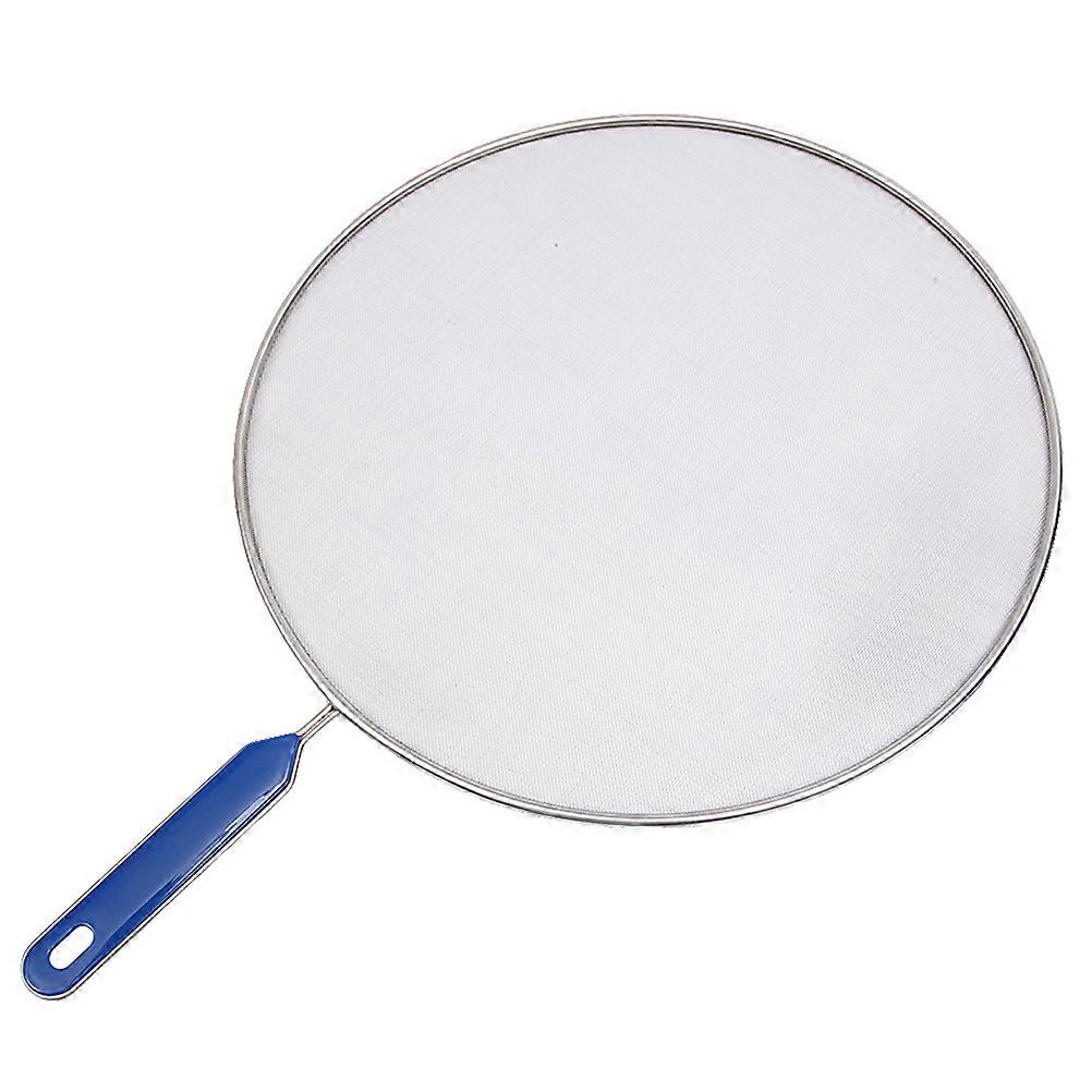 Steel Pot Cover Cooking Tool with Anti Splash Function Blue