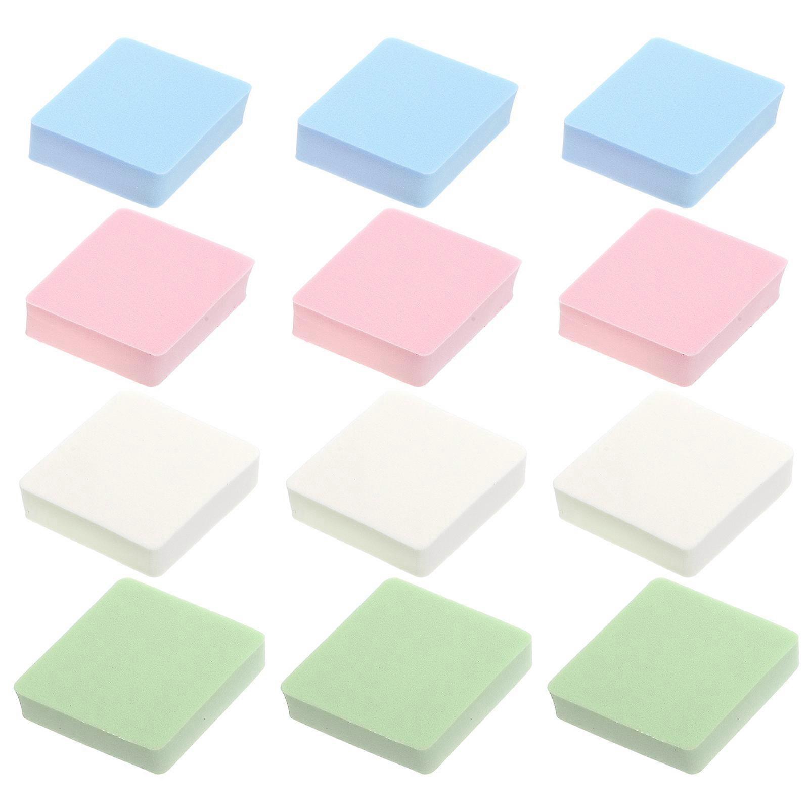 Rhombic Powder Pad Multi-Function Makeup Puff for Daily Use 12Pcs Portable Puff