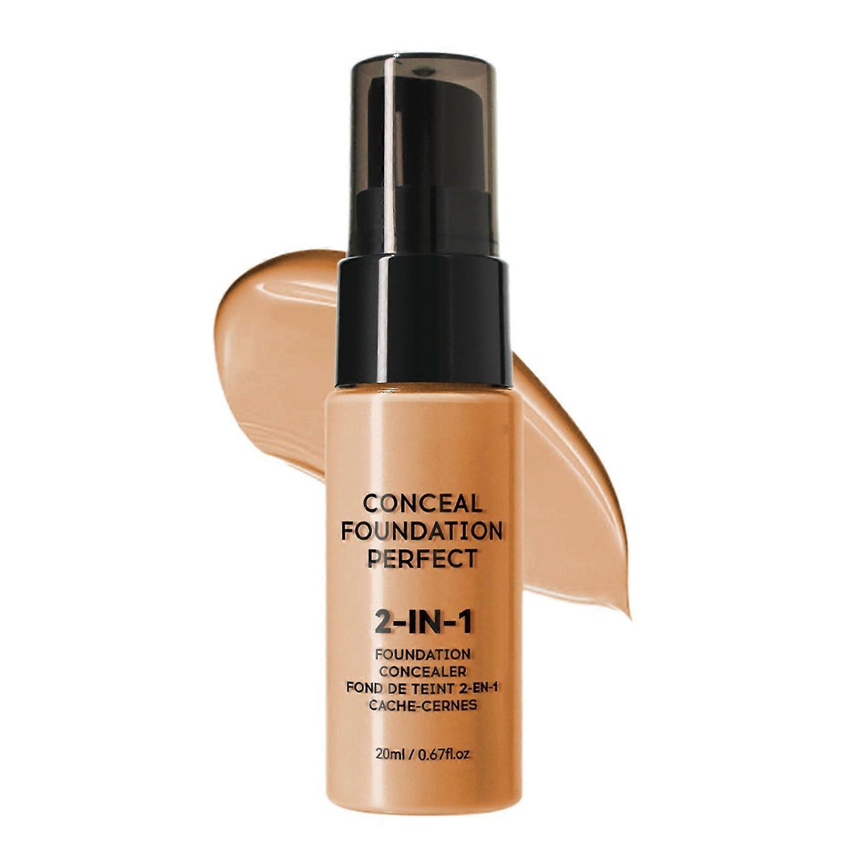 Matte Liquid Foundation Full Coverage Waterproof Sweatproof Light Nude Lightweight Blendable