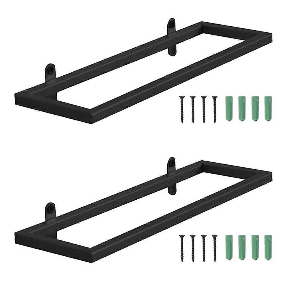 Iron Wall Hanging Wine Rack for Storing 2Pcs Black Practical Wine Stand