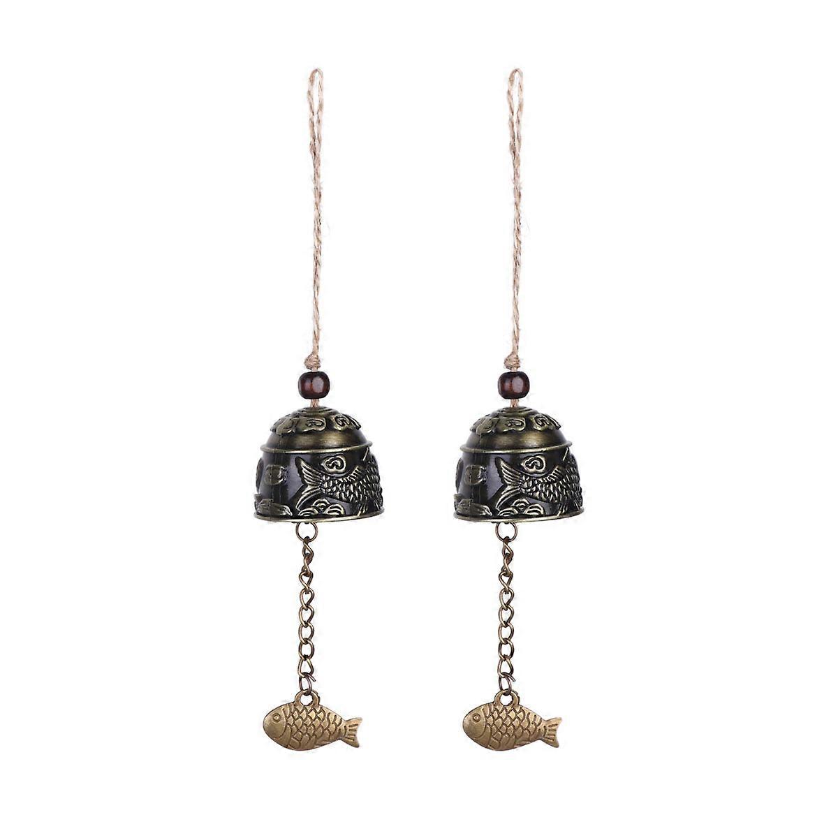 Traditional Pendant Carp Pattern Metal Decoration for Hanging 4Pcs