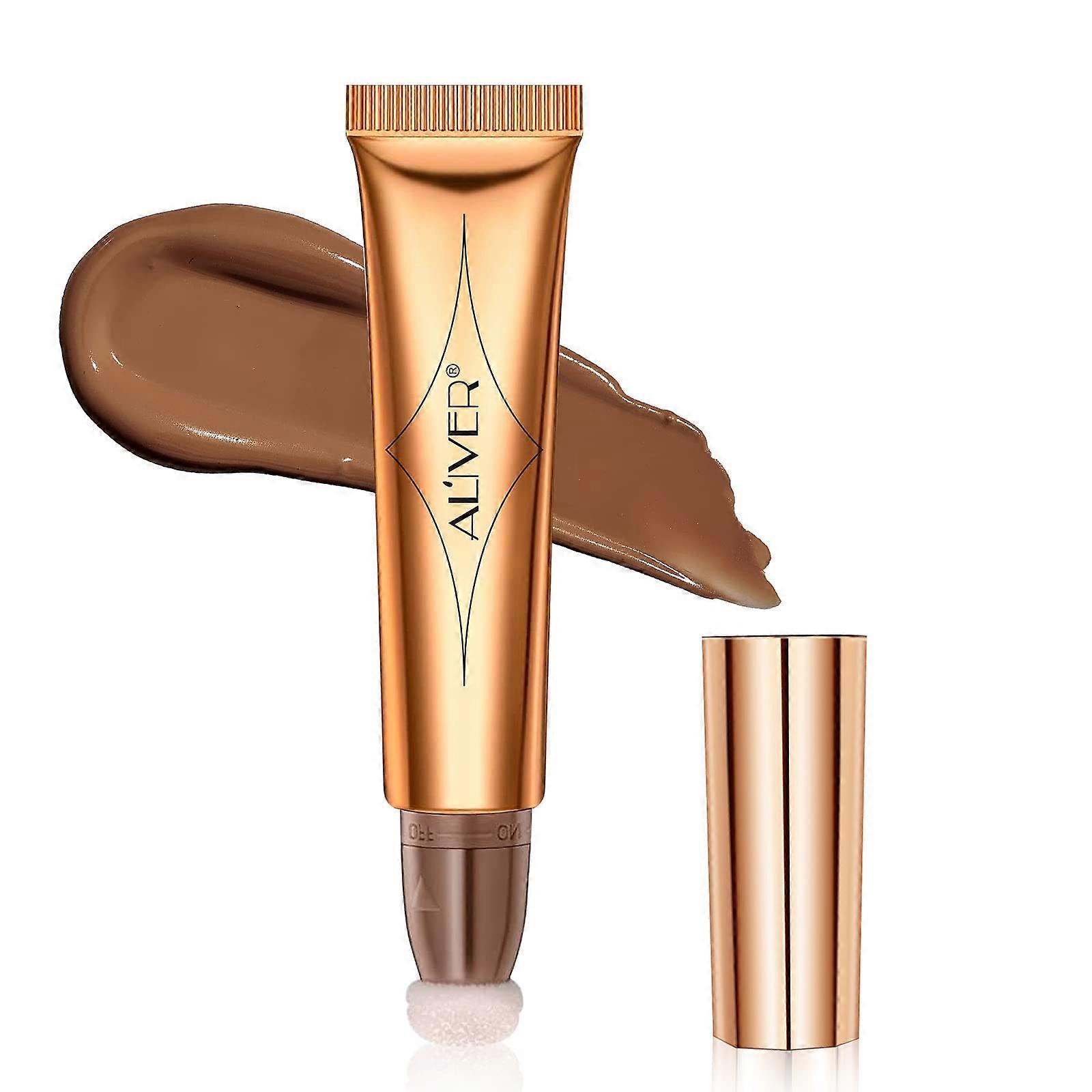 Liquid Contour Stick with Cushion Applicator for Precise Face Sculpting, Blendable Contour Wand