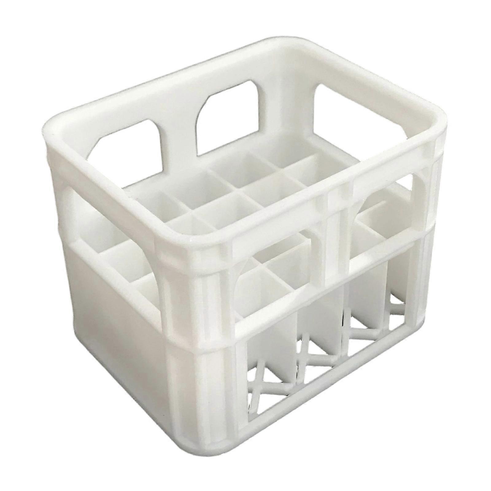 Quick View Battery Organizers for 3A Batteries Case Stackable Plastic Box Features Multiple Dividers Durability  White