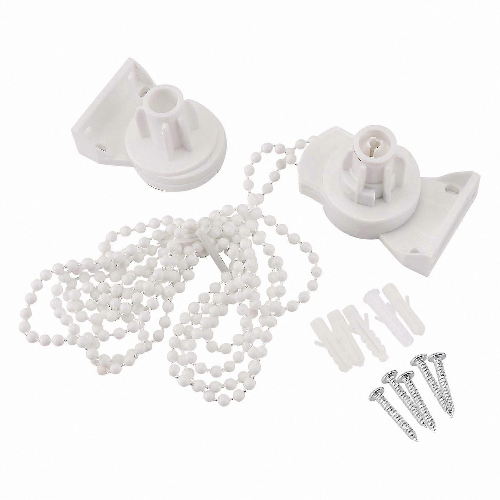 Roller Blind Brackets Kit with Beaded Chain, Window Curtain Roller Replacement Accessories