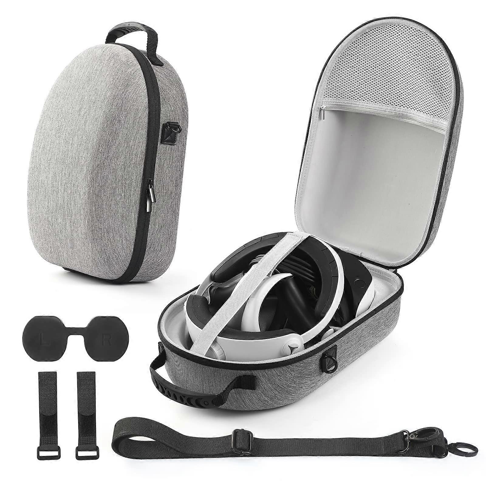 Carrying Case, Waterproof Shockproof Travel Bag with Hand Strap for PS VR2 Headset and Controllers