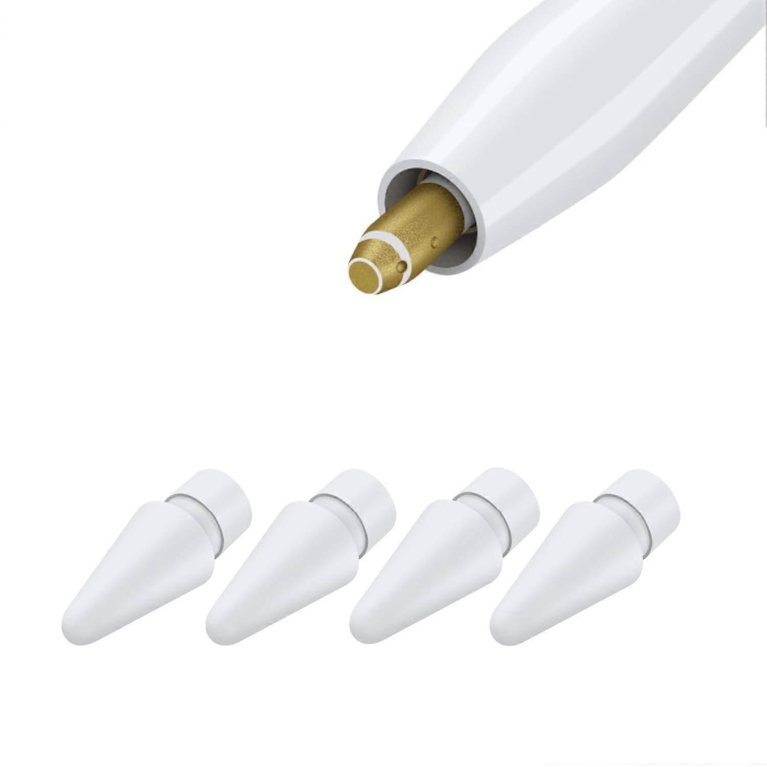 Tips for Apple Pencil 1st and 2nd Gen and Logitech Crayon, Smooth Writing, White 4 Pack
