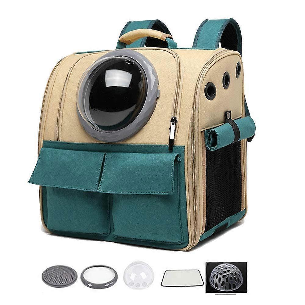 Pet Backpack for Cats and Dogs with Breathable Mesh Window, Foldable Space Capsule Design