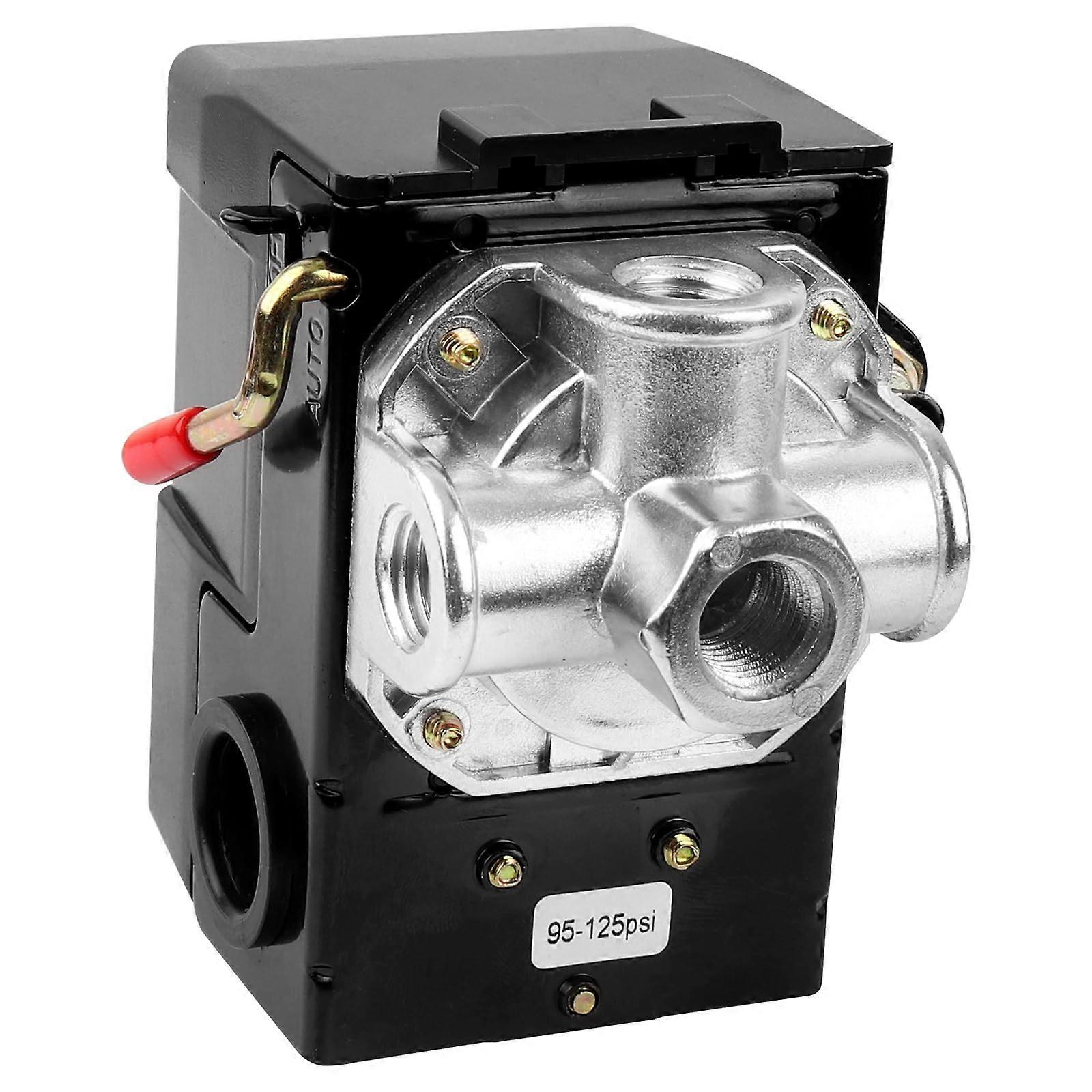 Air Compressor Pressure Switch 95125 PSI 4 Port with BuiltIn Unloader Valve Automatic Control