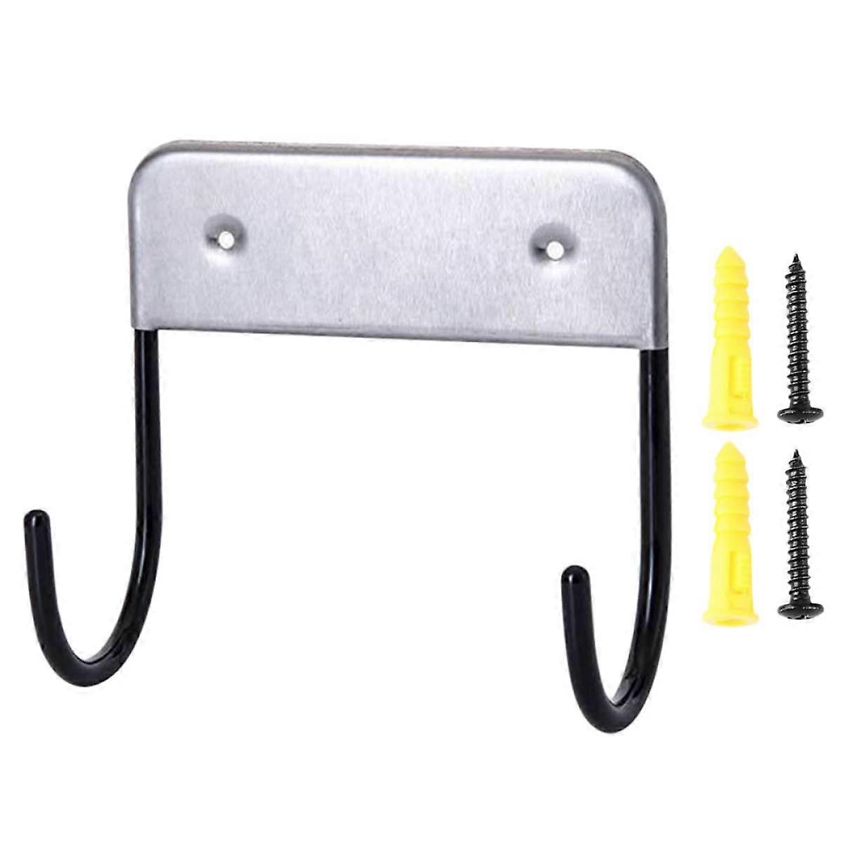 Ironing Board Holder Wall Mount Rack with Double Hooks Heavy Duty Space Saving Storage Hanger
