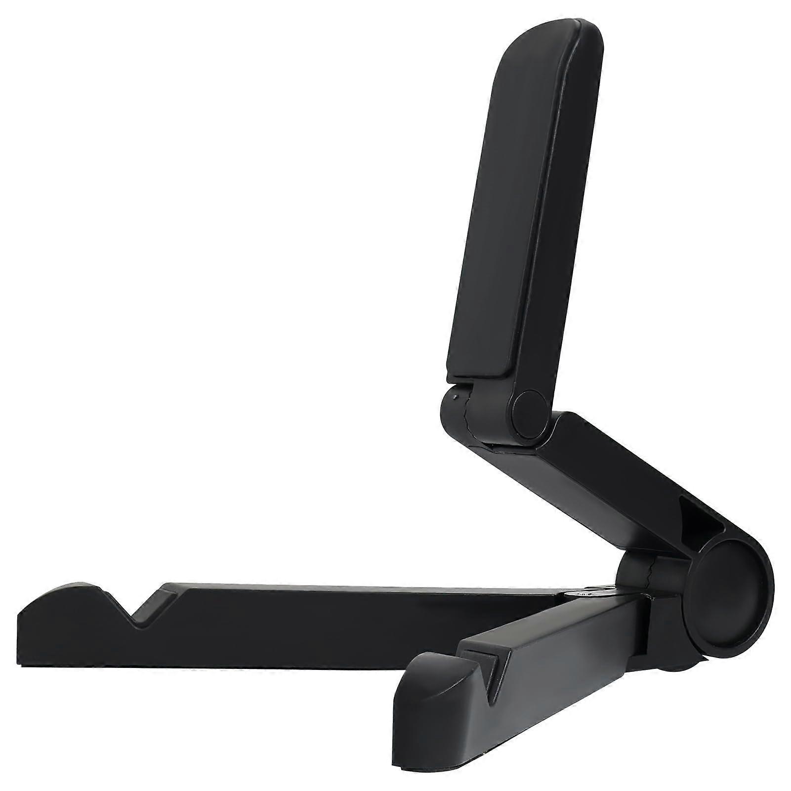 Adjustable Tablet Stand for Desk with MultiAngle and Foldable Design, Universal Compatible with iPad and Phones (Black)