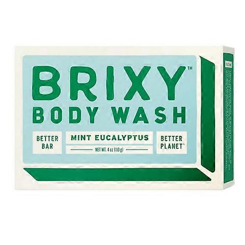 Brixy Body Wash Bar Mint Eucalyptus, 113 Grams