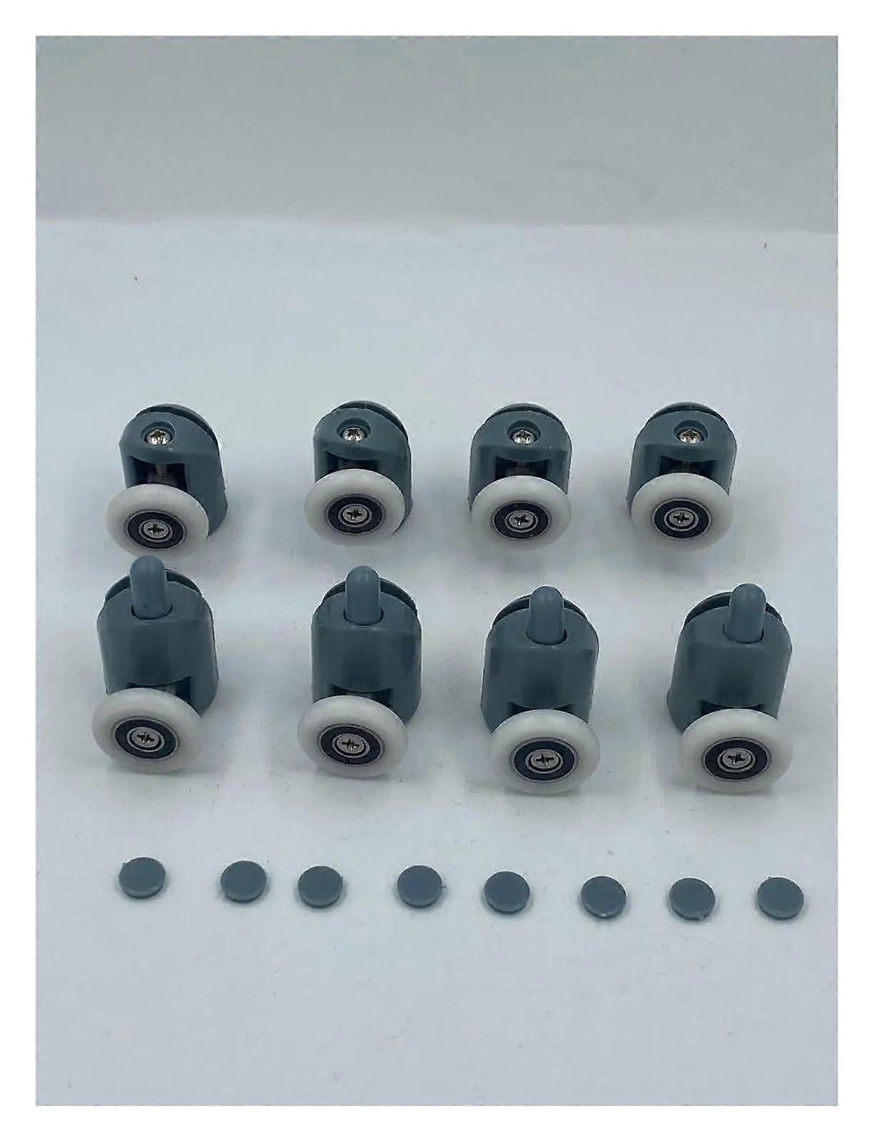 25mm Shower Door Rollers Replacement, 4 Upper 4 Lower Smooth Rolling Cabin Wheels Set