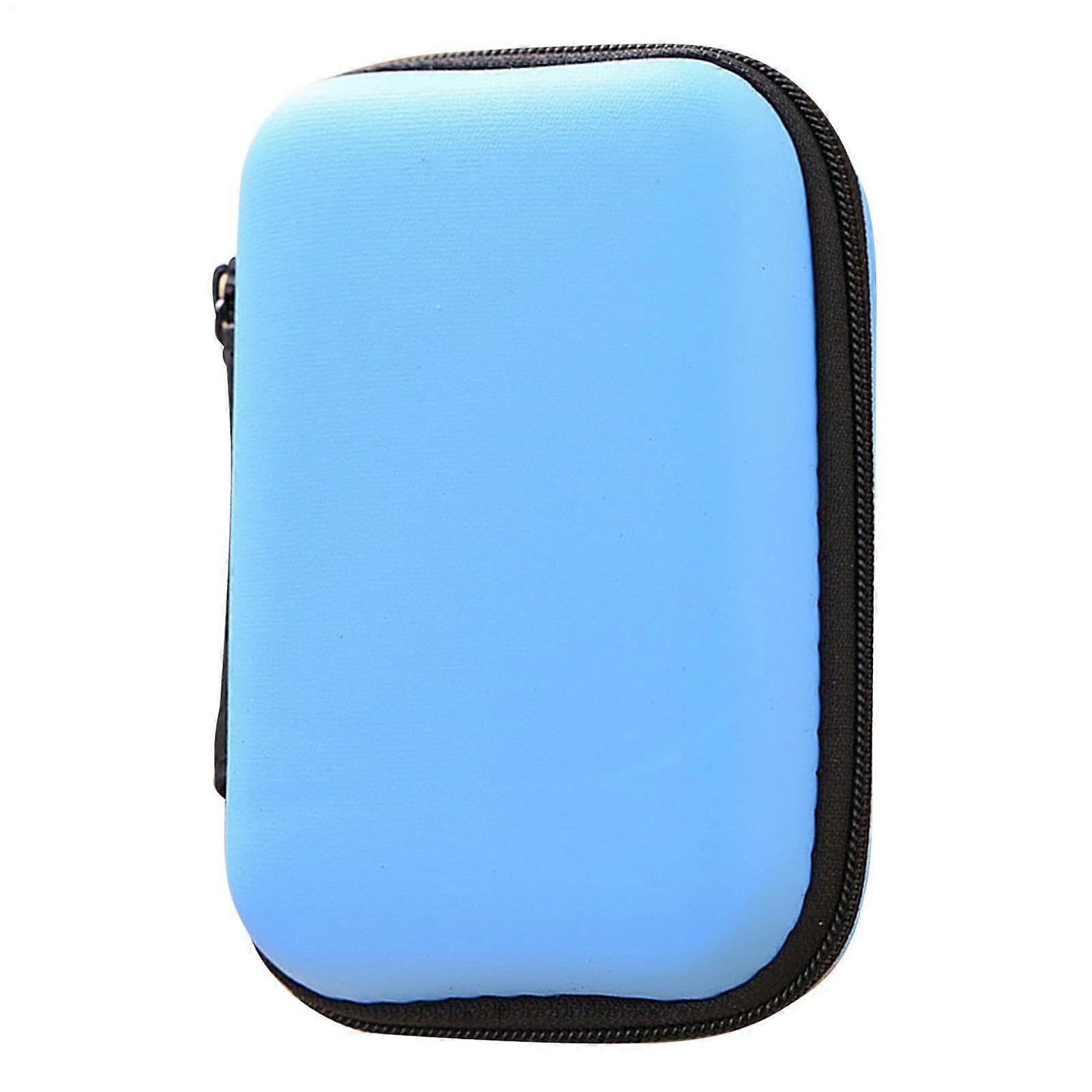 Electronics Organizer Travel Tech Case with Shockproof EVA Protection DualLayer Storage Blue