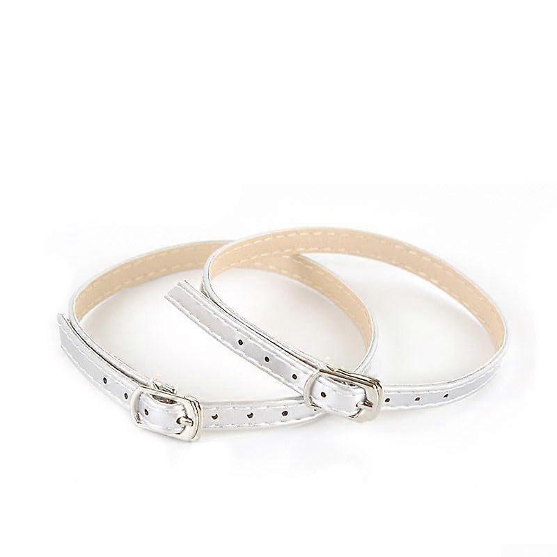 Adjustable Shoe Straps with Buckle and Detachable Ankle Support for  Heels Silver