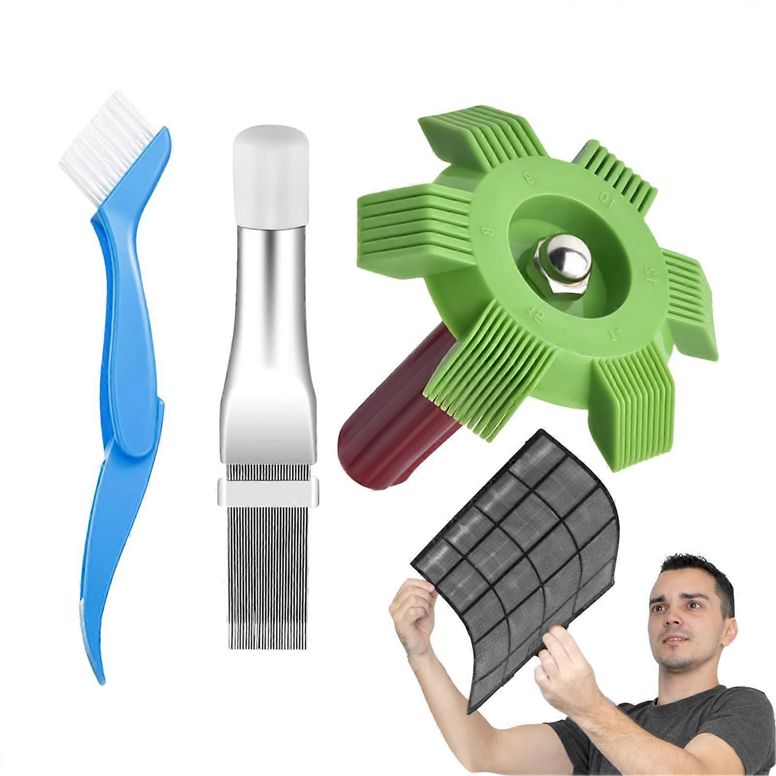Air Conditioner Fin Comb Cleaner with Precise Alignment, ScratchResistant AC Coil Cleaning Brush