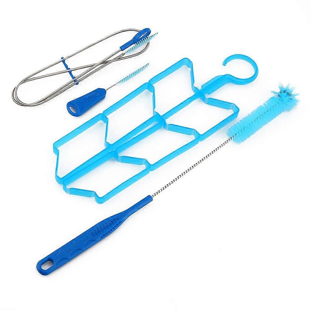 Hydration Bladder Cleaning Kit 4 in 1 Set with Long Spring Wire Brush for Camping and Hiking