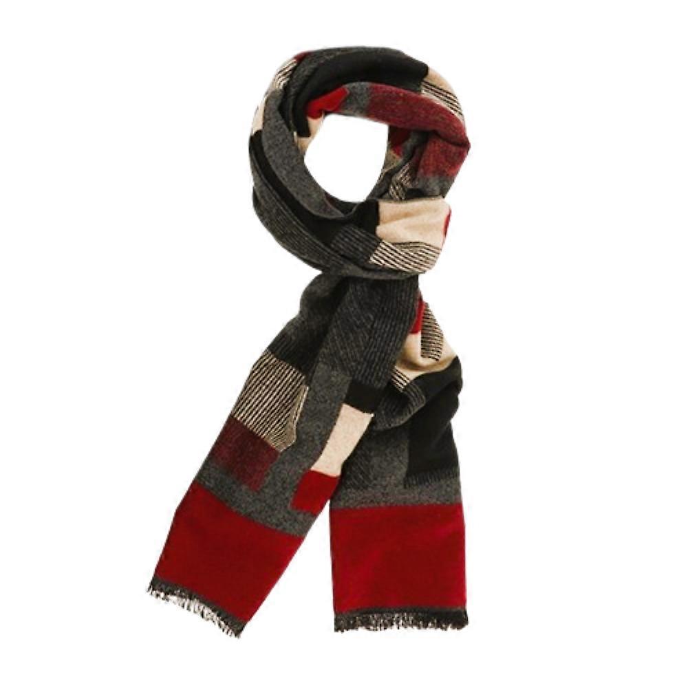 Red Colourblock Scarf by Equilibrium for Men