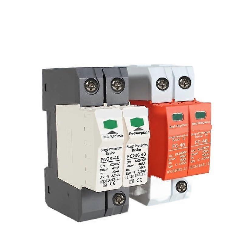2P DC Surge Protective Device 800V Dual Pole  Surge Capacity for Solar PV Systems