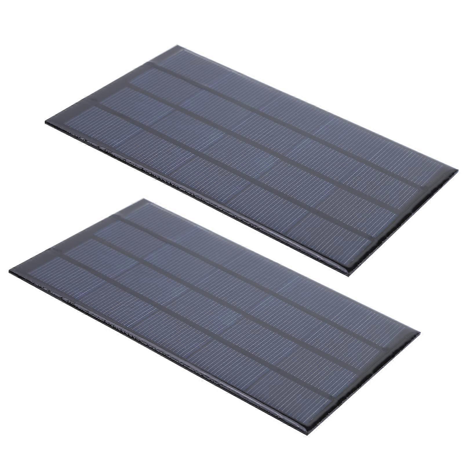 Solar Panel 5V 2W Mini Polysilicon Board for DIY LED Lamp Power Supply, 2 Pack