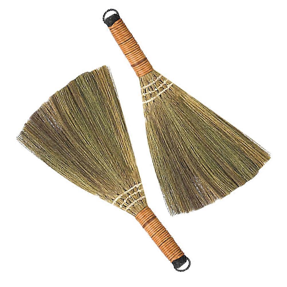 Small Cleaning Broom for Desk Use 2Pcs Handmade Brooms