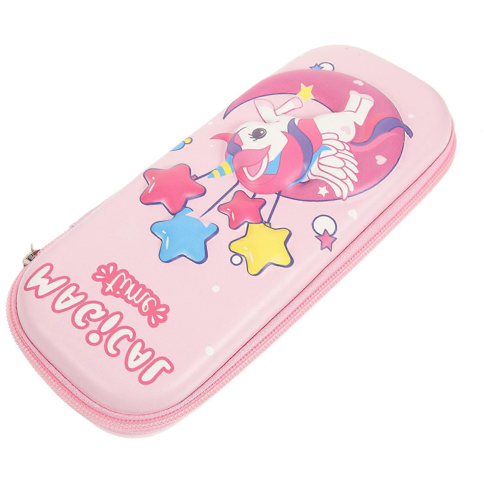 Pink Multi-Function Pen Bag for Convenient Use 4Pcs Pack