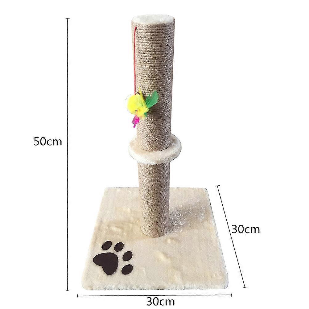 Cat Climbing Frame Stand for Cat Scratching and Play Beige Material