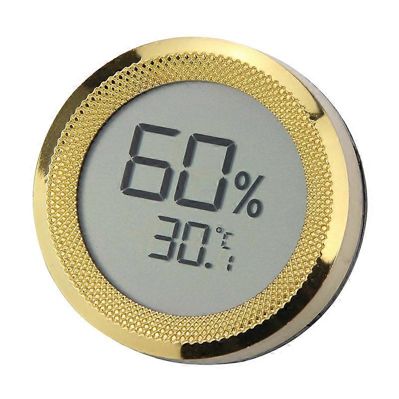 Digital Cigar Hygrometer, Round Humidity Temperature Gauge compatible with Cigar Box