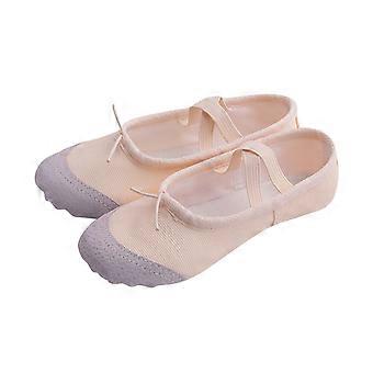 Balletschoenen voor meisjes met elastische voetboog, balletschoenen, dansschoenen voor peuters voor dansoptredens en yoga, kaki, 11 jaar