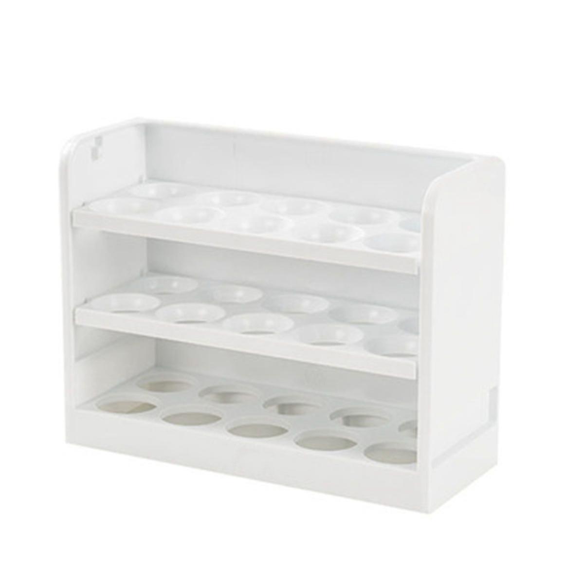 Egg Holder for Fridge Stackable Egg Storage Container for Refrigerator Door Tabletop Stove Stores 3