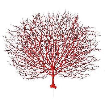 1pc Plastic Coral Branch Artificial Coral Decoration Landscape Decoration Props for Wedding Aquarium Home (Red) good