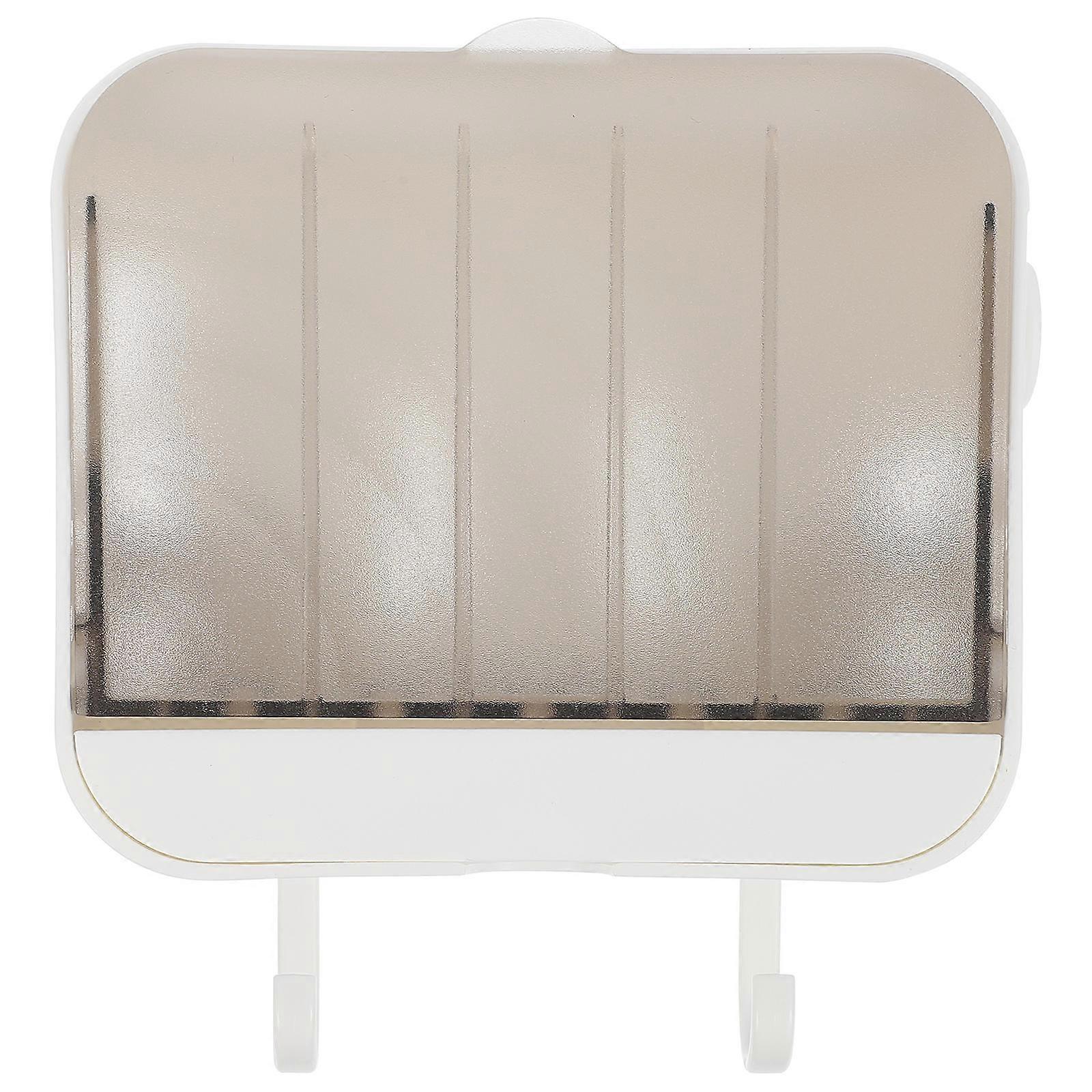 Bathroom Storage Holder Wall-Mounted Rack with Two Hooks 1Set