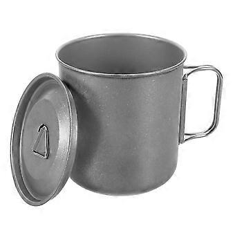 Foldable Stainless Steel Cup Camping Mug with Lid 2Pcs for Hiking and Travel