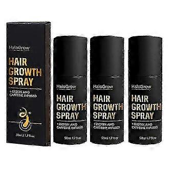 Spray per la crescita dei capelli 3X HaloGrow con biotina e caffeina - Trattamento ad azione rapida per la ricrescita dei capelli diradati in uomini e donne