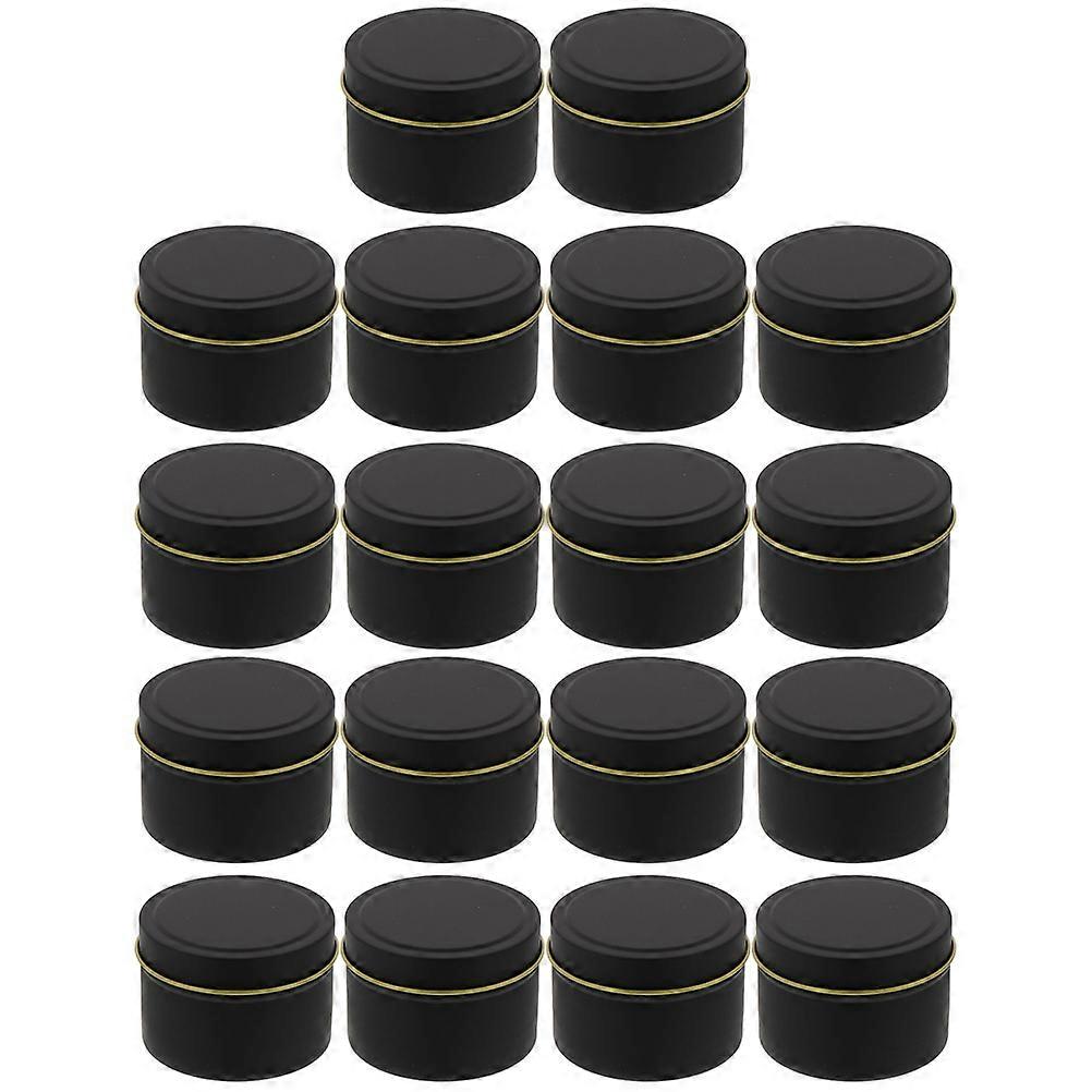 Tinplate Round Tins for Candle Holding Function 18Pcs Set
