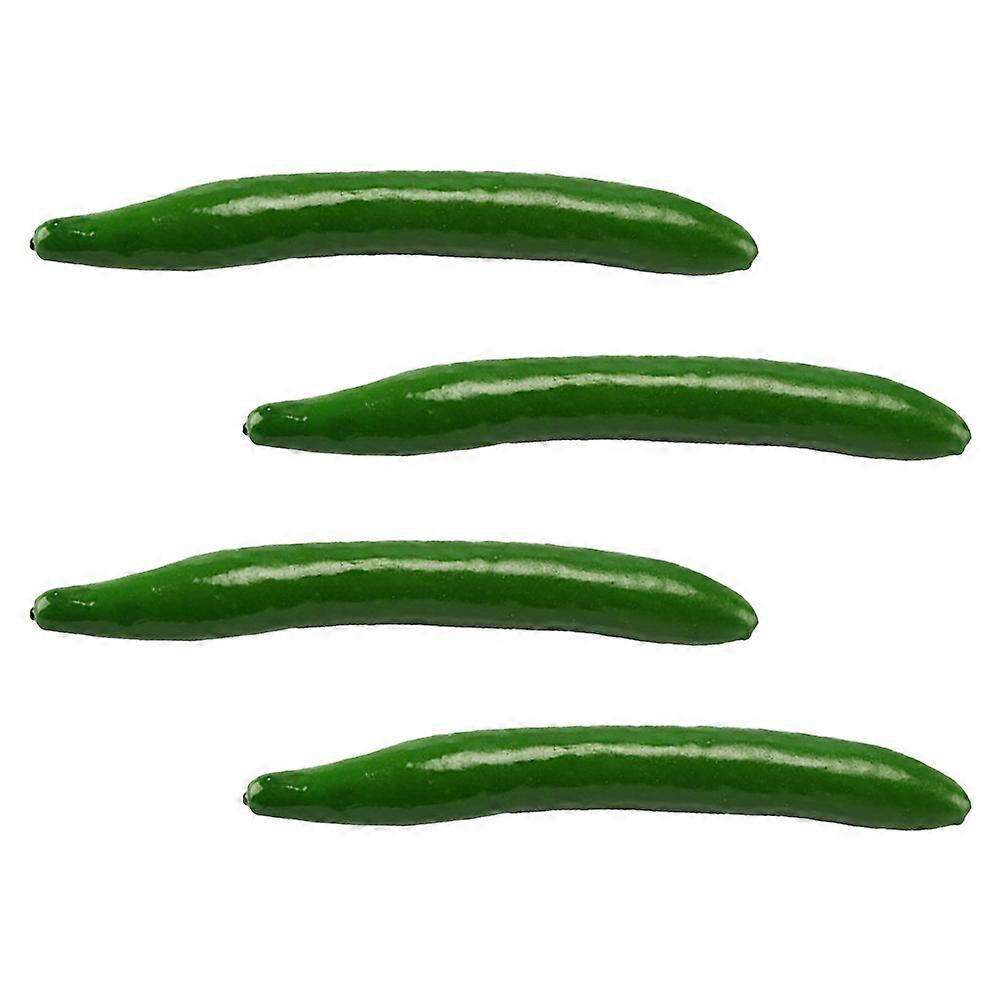 Simulation Cucumber Models Foam Decorative Artificial Cucumber for Decoration 4Pcs