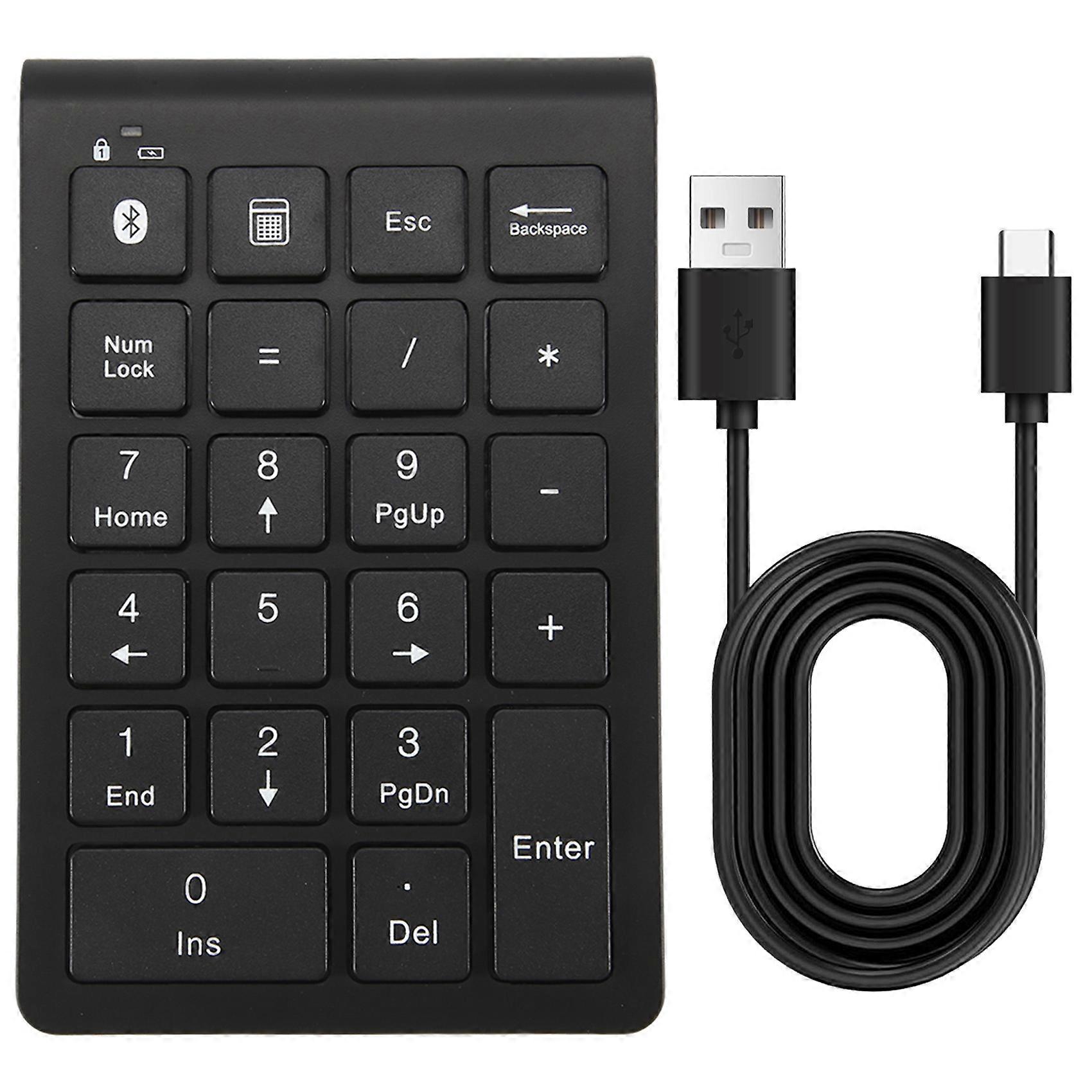 Wireless Bluetooth Number Keypad, 22-Keys Portable Slim Numeric Pad for Laptop Computer, PC, Desktop, Notebook
