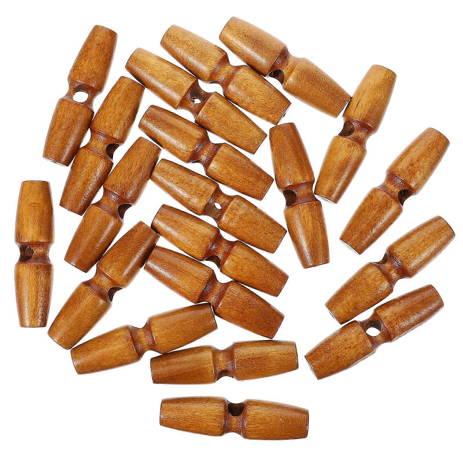 Olive Button Wood Sweater Button for Replacement with 20Pcs for Sewing