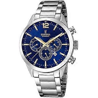Festina Zilver Roestvrij Staal Tijdloos F20343/2 Herenhorloge